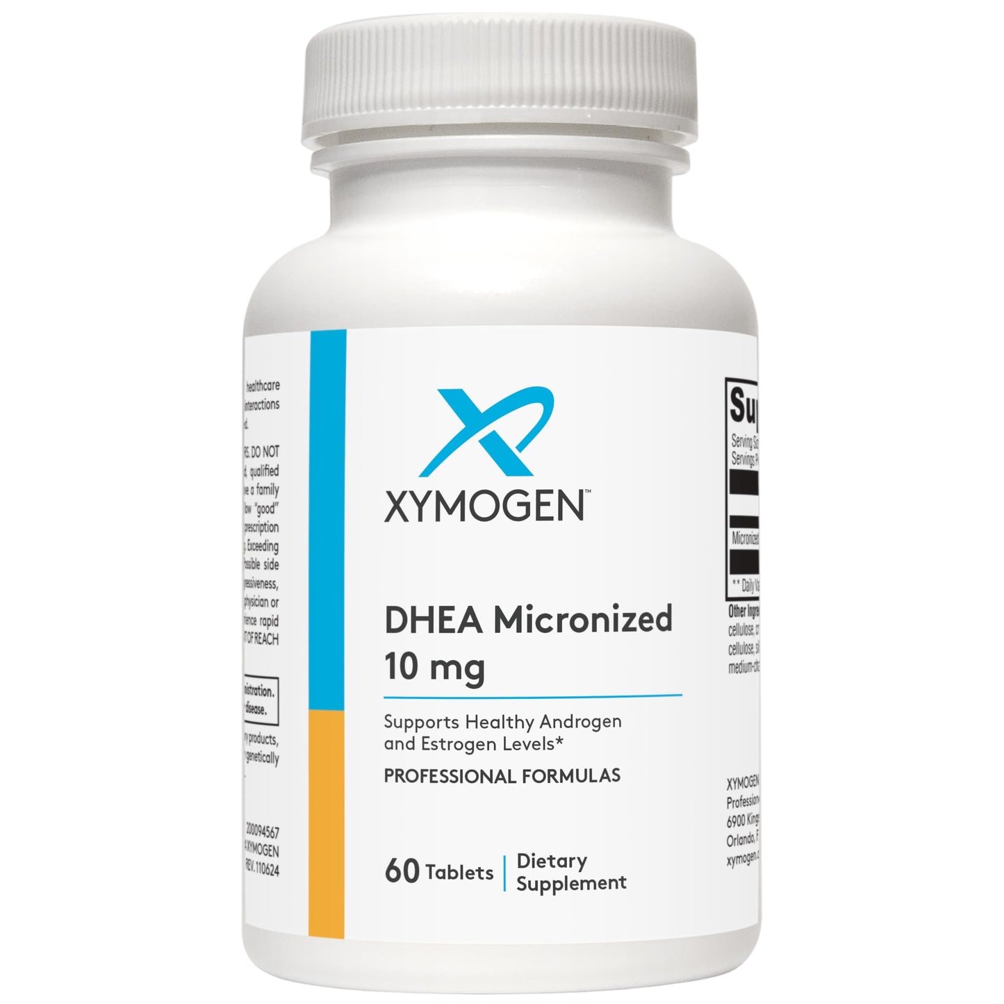 XYMOGEN DHEA 10 mg – Micronized DHEA for Hormone Balance & Adrenal Support (60 Tablets)