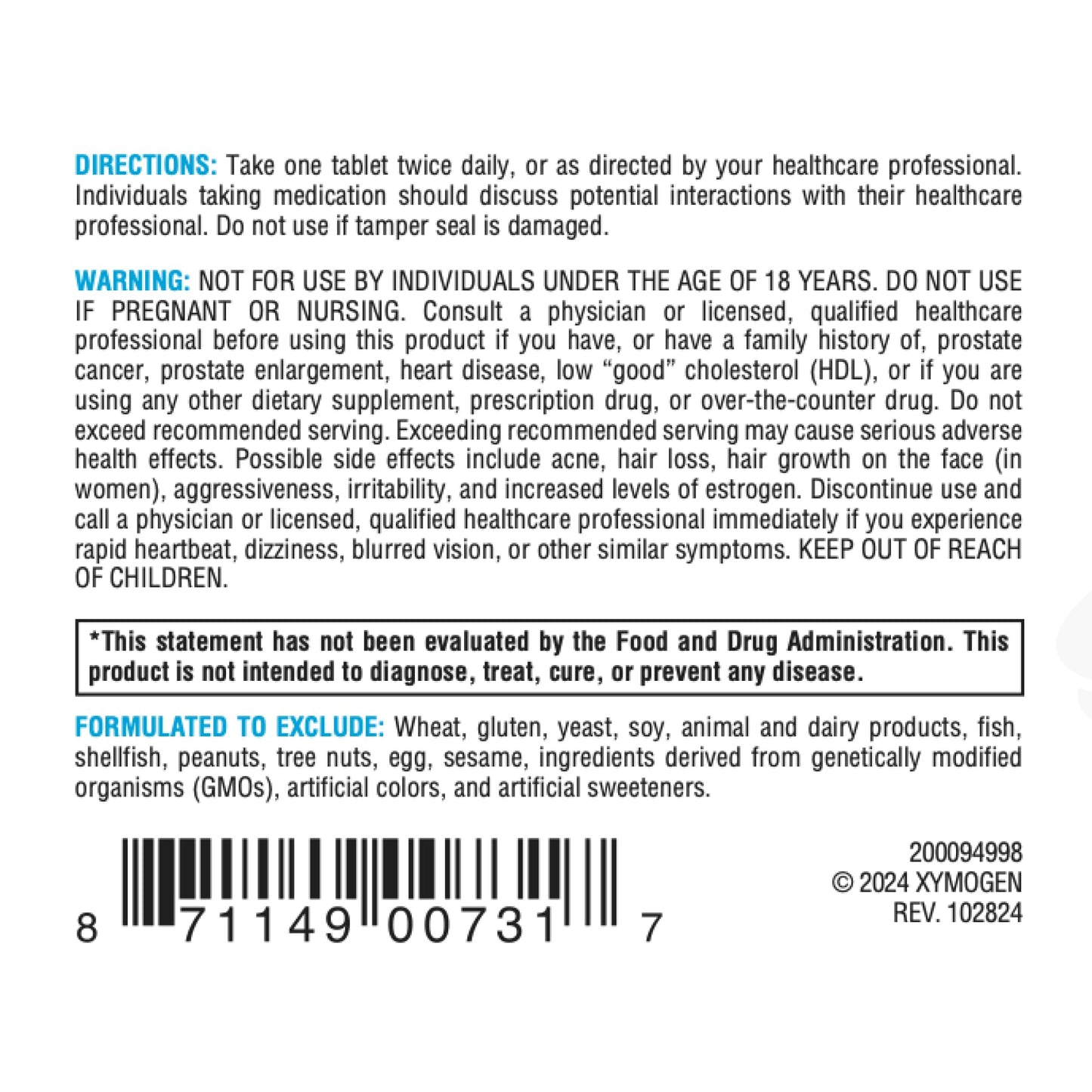 XYMOGEN DHEA 25 mg – Micronized DHEA Supplement for Women & Men | Adrenal Support