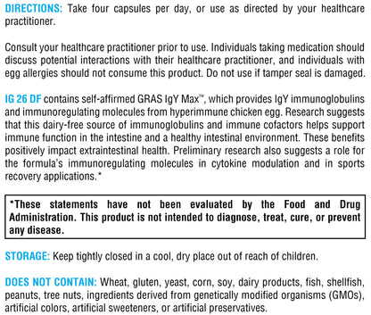 XYMOGEN IG 26 | IgY Max Immune Support – Dairy-Free Colostrum Alternative (120 Capsules)