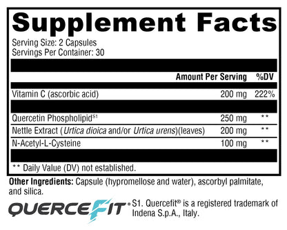 XYMOGEN Quercetin 20x Plus – Respiratory Support, Vegan & Gluten-Free (60 Capsules)