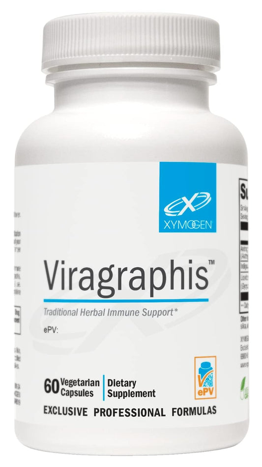 XYMOGEN Viragraphis - Powerful Short-Term Immune Health Support with Andrographis, Licorice Root + Indigowoad - Fast-Acting Cytokine Balance + Immune Support Supplement (60 Capsules) BritishVita | Premium UK Vitamins & Wellness Supplements