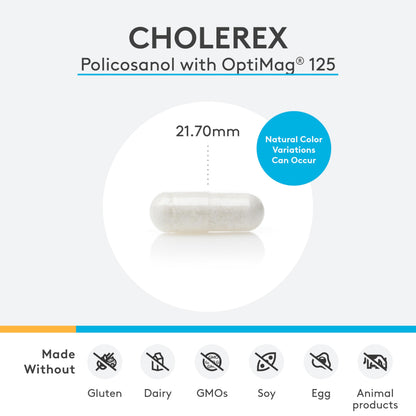 XYMOGEN CholeRex Policosanol 10mg – Maintain Lipids & Blood Flow (60 Caps)