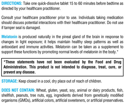 XYMOGEN Melatonin Peppermint Lozenges 3mg | Nighttime Sleep Support (60 Quick-Dissolve Tablets)