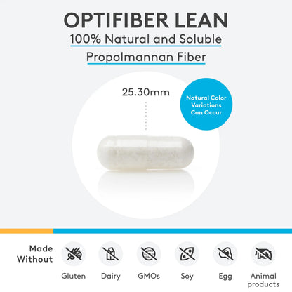 XYMOGEN OptiFiber Lean: Daily Soluble Propolmannan Fiber for Digestion & Satiety (120 Capsules) BritishVita | Premium UK Vitamins & Wellness Supplements