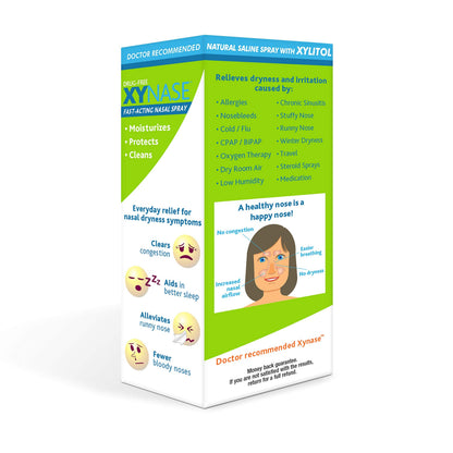 Xynase® Natural Saline Nasal Spray with Xylitol (0.75 fl oz) – Gentle, Drug-Free Relief for Congestion