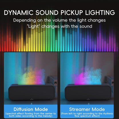 YALEDI 250ml Flame Diffuser – Music-Synced Light, Remote, Timer (Black)
