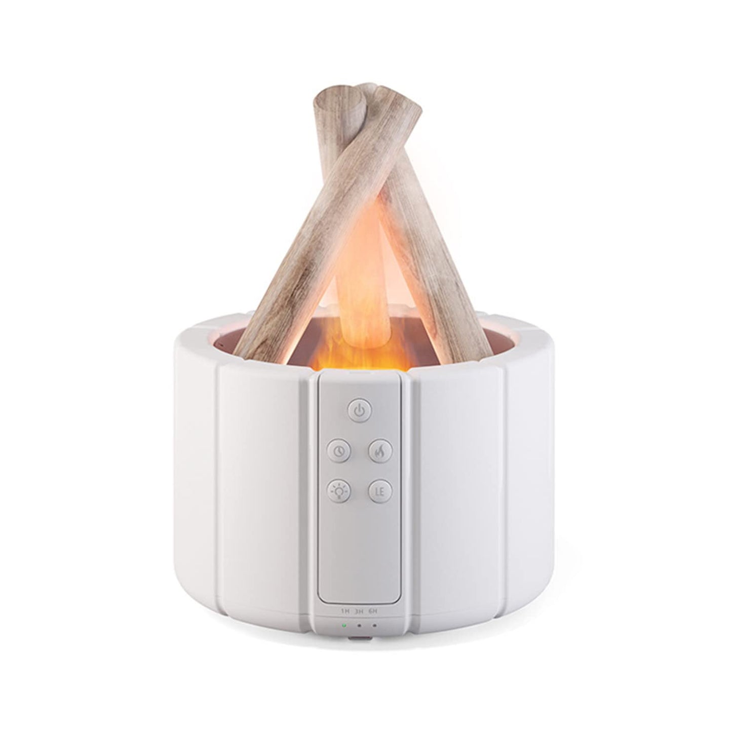 YALEDI Campfire Flame Diffuser – 250ml Wood Diffuser with Remote, Auto Shut-Off (White)