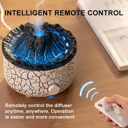 YALEDI Aromatherapy Essential Oil Diffuser 560ml – Volcano Flame Design, Ultrasonic Mist, Auto Shut-Off, Remote