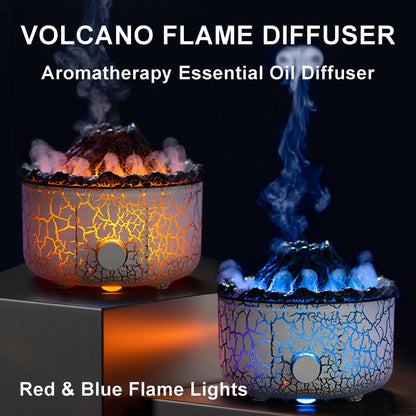 YALEDI Aromatherapy Essential Oil Diffuser 560ml – Volcano Flame Design, Ultrasonic Mist, Auto Shut-Off, Remote