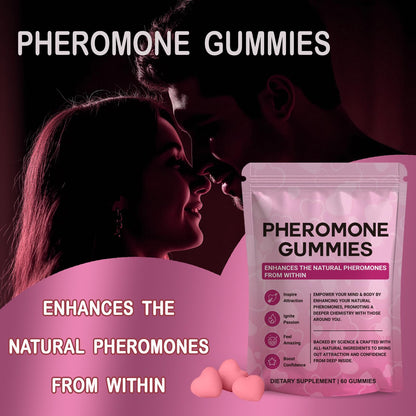 Yalei Pheromone Gummies for Women – Charisma, Confidence & Social Vibe (Sugar Free, Strawberry)