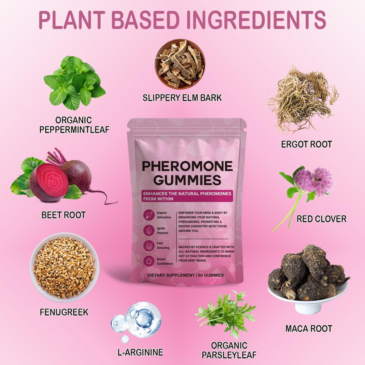 Yalei Pheromone Gummies for Women – Charisma, Confidence & Social Vibe (Sugar Free, Strawberry)