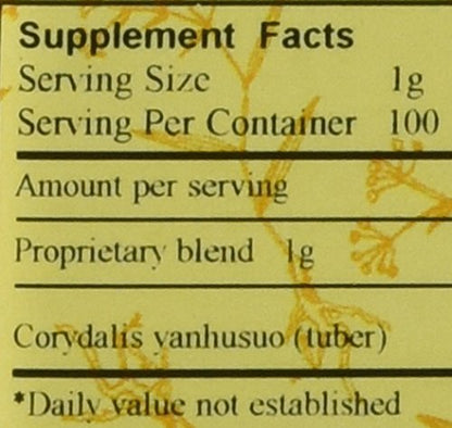 Yan Hu SUO - Corydalis Yanhusuo Tuber, 100 Grams (E-Fong) | 5:1 Concentrated Granules