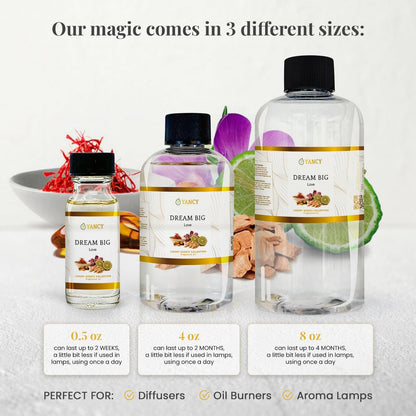 YANCY Dream Big Luxury Fragrance Oil (4 oz) – Sweet Fruity Scent for Diffusers
