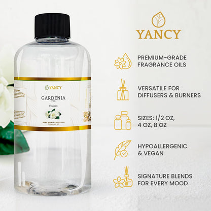 YANCY Gardenia Home Collection Fragrance Oil 1/2 oz – Pure Gardenia Scent for Diffusers & Lamps
