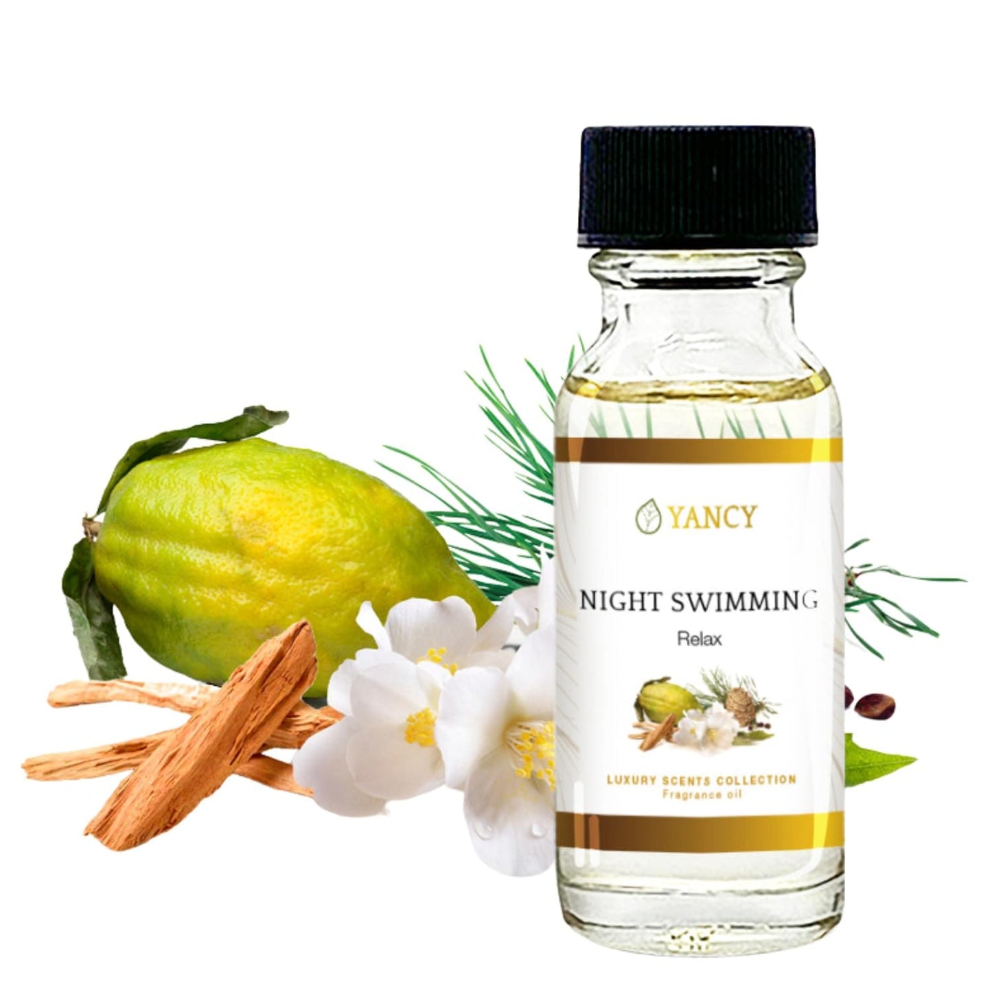 YANCY Night Swimming Fragrance Oil (1/2 oz) – Marine & Floral Scent