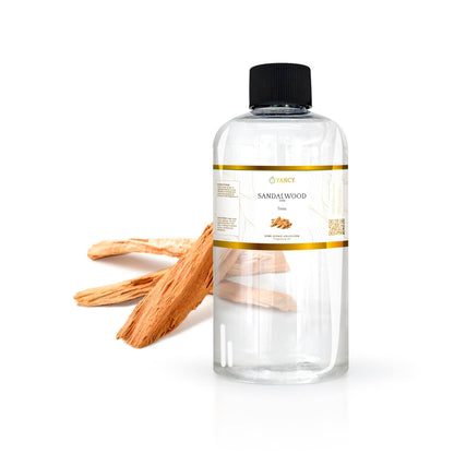 YANCY Sandalwood Luxury Fragrance Oil (8 oz) – Smooth Woody Scent for Diffusers, Oil Burners & Aroma Lamps