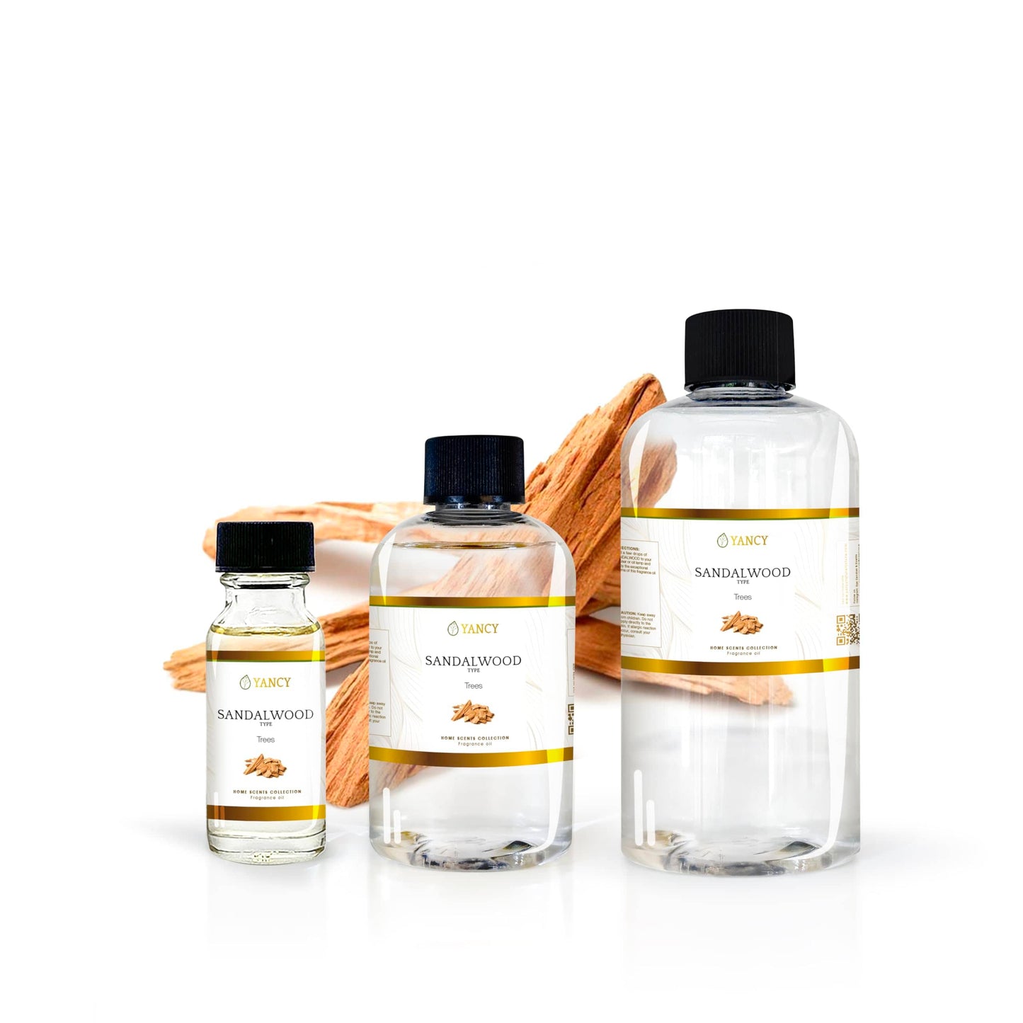 YANCY Sandalwood Luxury Fragrance Oil (8 oz) – Smooth Woody Scent for Diffusers, Oil Burners & Aroma Lamps