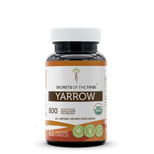 Yarrow 60 Capsules – USDA Organic Achillea millefolium for Stress Relief | Vegetable Capsules BritishVita | Premium UK Vitamins & Wellness Supplements