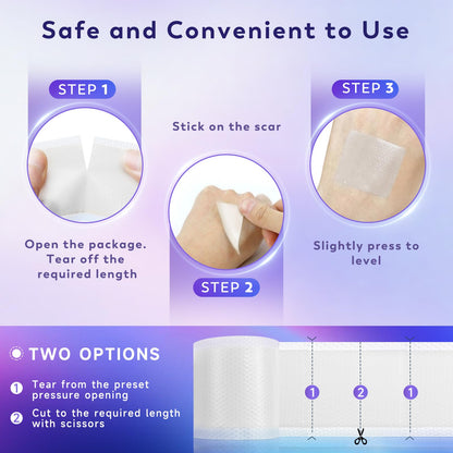 Yarster Silicone Scar Sheets & Scar Tape – Medical-Grade 3M Roll (1.6" x 120")