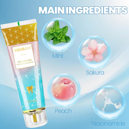 Niacinamide Whitening Toothpaste | YAYASHI Intensive Whitening & Gum Health