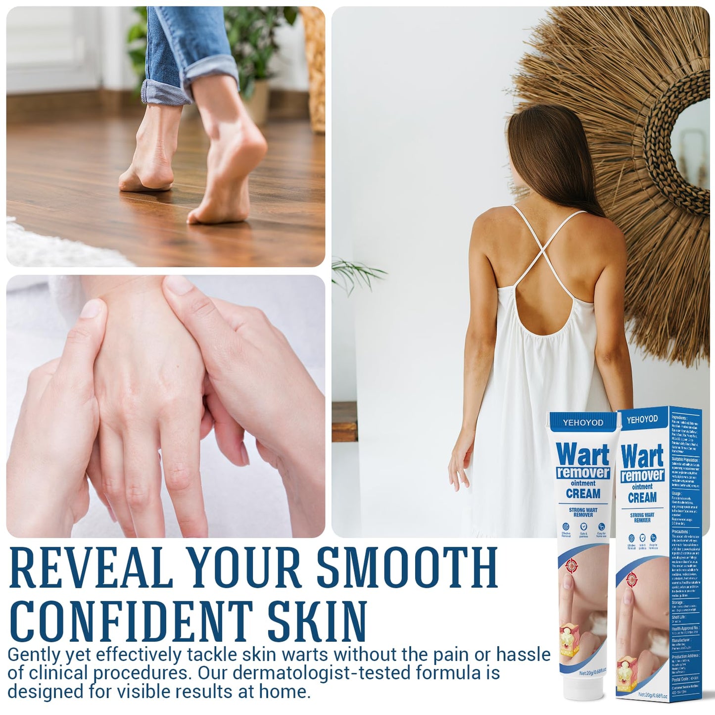 YEHOYOD Fast-Acting Skin Tag Removal Kit - Gentle, Pain-Free, Fast Results