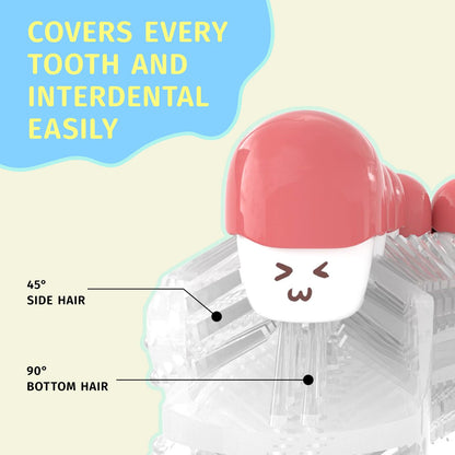 Yeklike Kids U-Shaped Electric Toothbrush – 360° Sonic Cleaning (2-7y), IPX7 Waterproof