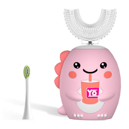 yeklike Kids U-Shaped Electric Toothbrush Pink - 360° Cleaning, IPX7, 8-15y