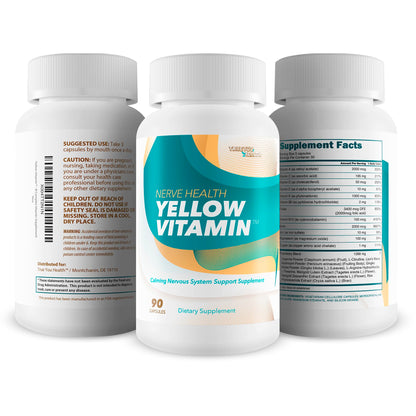 Yellow Vitamin for Nerves – Nerve Support with B Complex & Lion's Mane
