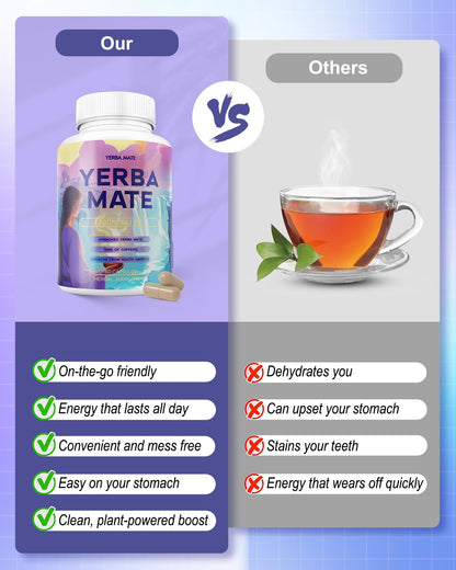 Yerba Mate Capsules 75mg – Natural Energy & Focus (60 Servings)