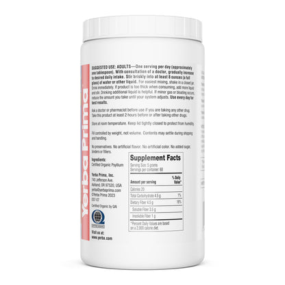 Yerba Prima Organic Psyllium Whole Husks 12 oz | Non-GMO | Certified Organic