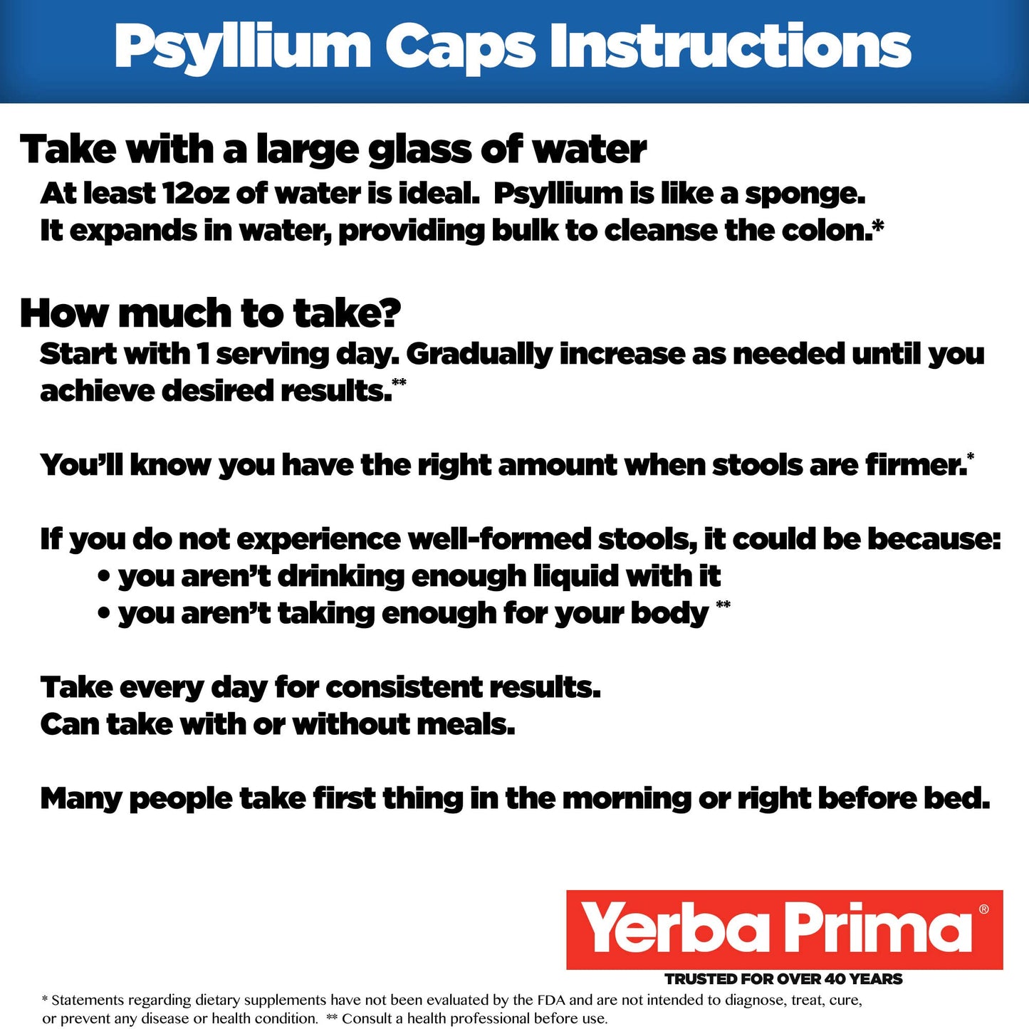 Yerba Prima Psyllium Husk Veg Caps – 180 Count (2 Pack), 625mg – Vegan, Non-GMO, Gluten Free