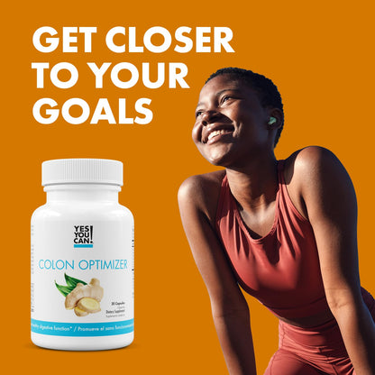Yes You Can! Probiotics Colon Optimizer - Digestive Health, Ginger & Peppermint, 30 Capsules (2 Pack)