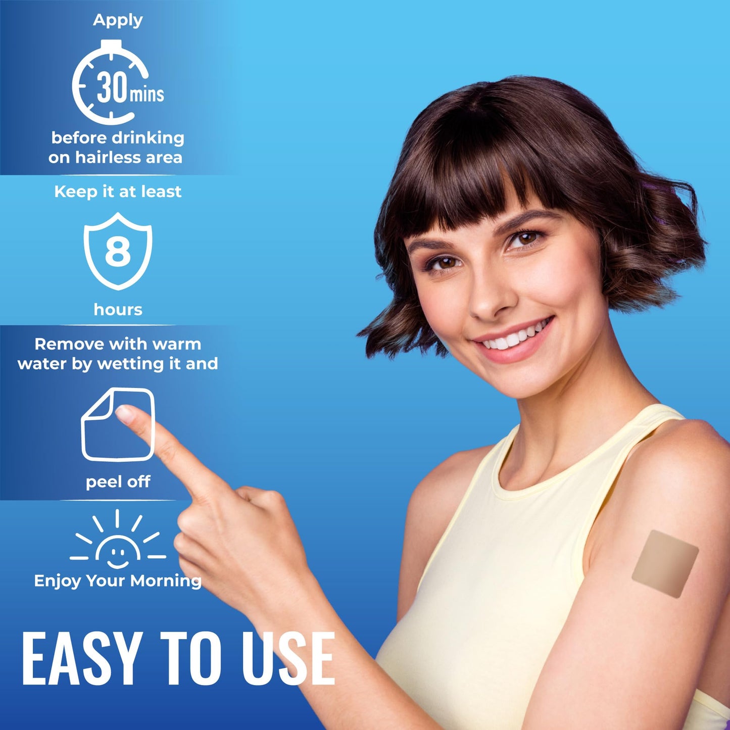 YETAIM Recovery Patches for Women & Men – 48-Pack Energy Boost & Fast Recovery | Day & Night Party Support