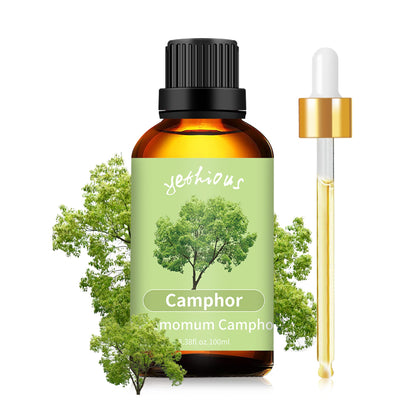 yethious Camphor Essential Oil 100ML – Diffuser, Aromatherapy, Massage & DIY Fragrance