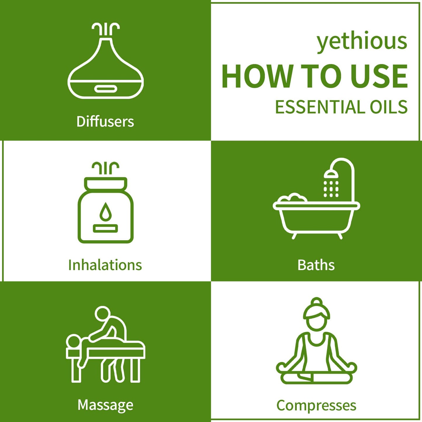yethious Camphor Essential Oil 100ML – Diffuser, Aromatherapy, Massage & DIY Fragrance