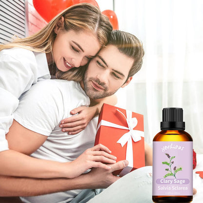 yethious Clary Sage Essential Oil – Diffuser, Aromatherapy, Skin & DIY Fragrance | Organic 3.38 Fl Oz