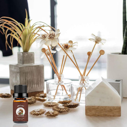 Yethious Coconut Essential Oil 10ml for Diffuser, Hair, Skin & Massage | Pure Organic Coconut Oil