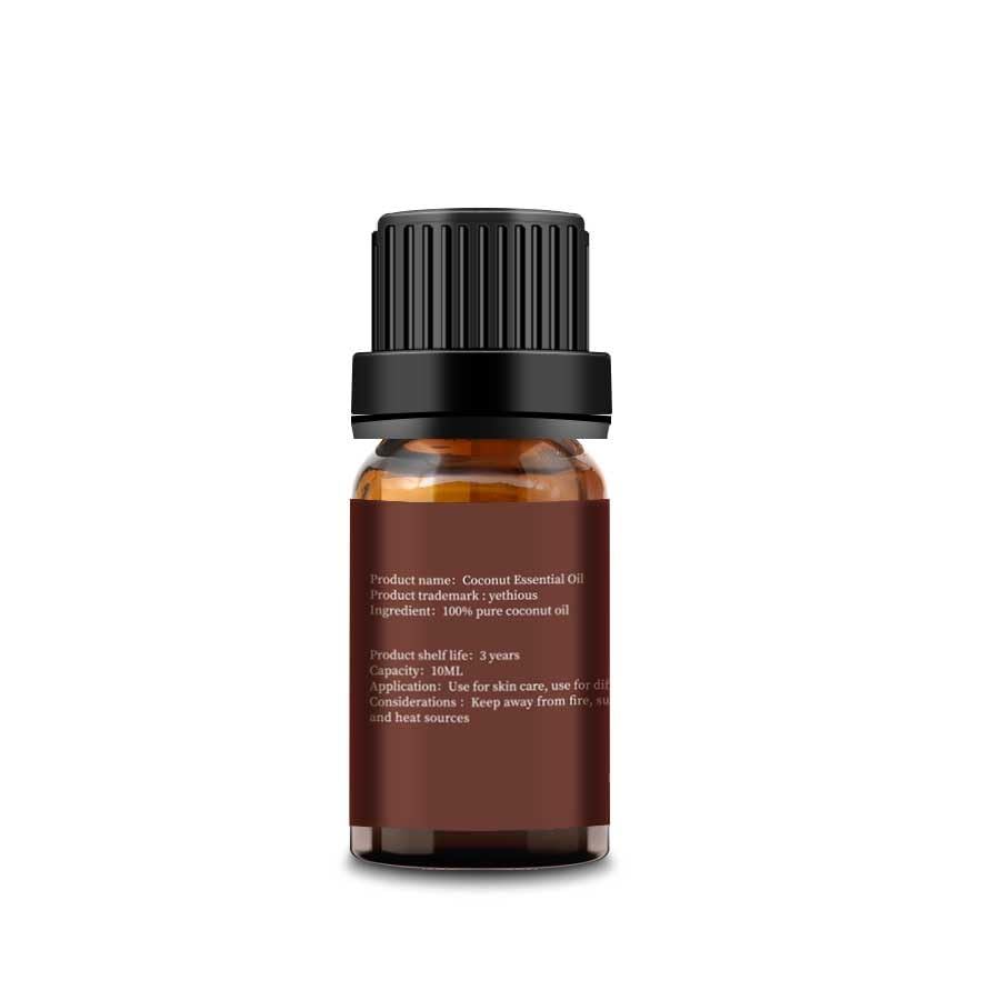 Yethious Coconut Essential Oil 10ml for Diffuser, Hair, Skin & Massage | Pure Organic Coconut Oil