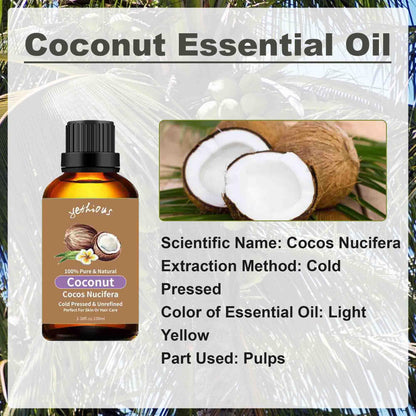 yethious Coconut Oil for Skin 100ML - Diffuser, Soap & Hair Care