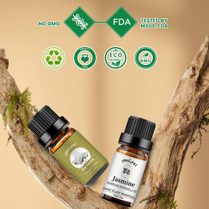 Yethious Jasmine & Gardenia Essential Oil Set – 2x10ml Pure Fragrance Oils
