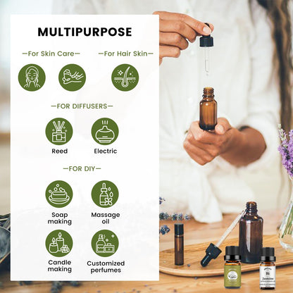 Yethious Jasmine & Gardenia Essential Oil Set – 2x10ml Pure Fragrance Oils