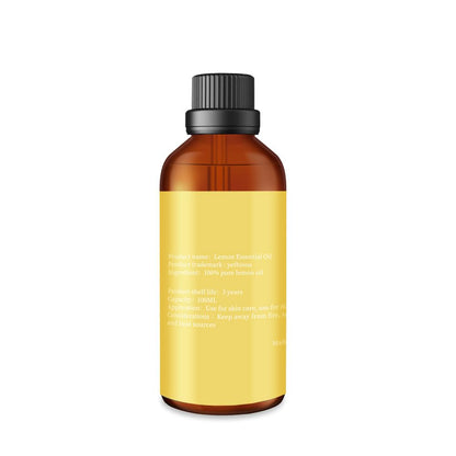 Yethious Lemon Essential Oil - Pure 100ML for Diffuser, Skincare, Hair, Perfume, Candle & Soap Making