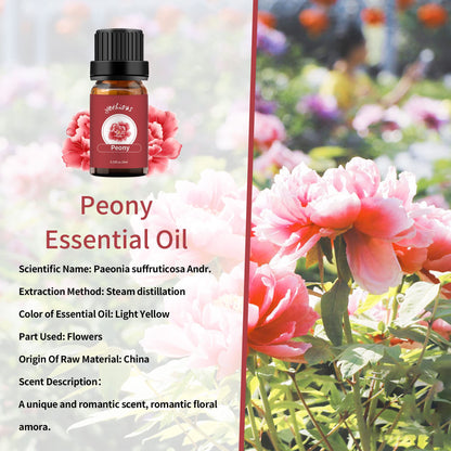 Yethious Peony Essential Oil 10ml – Pure Peony for Diffuser, Aromatherapy & Skincare