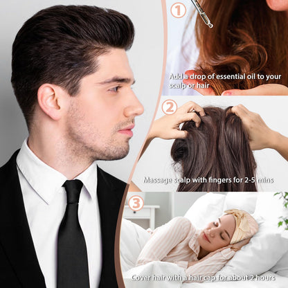YEXIAOBOY Castor Oil Hair Wrap – Reusable Oil-Proof Hair Treatment (Extra Large)