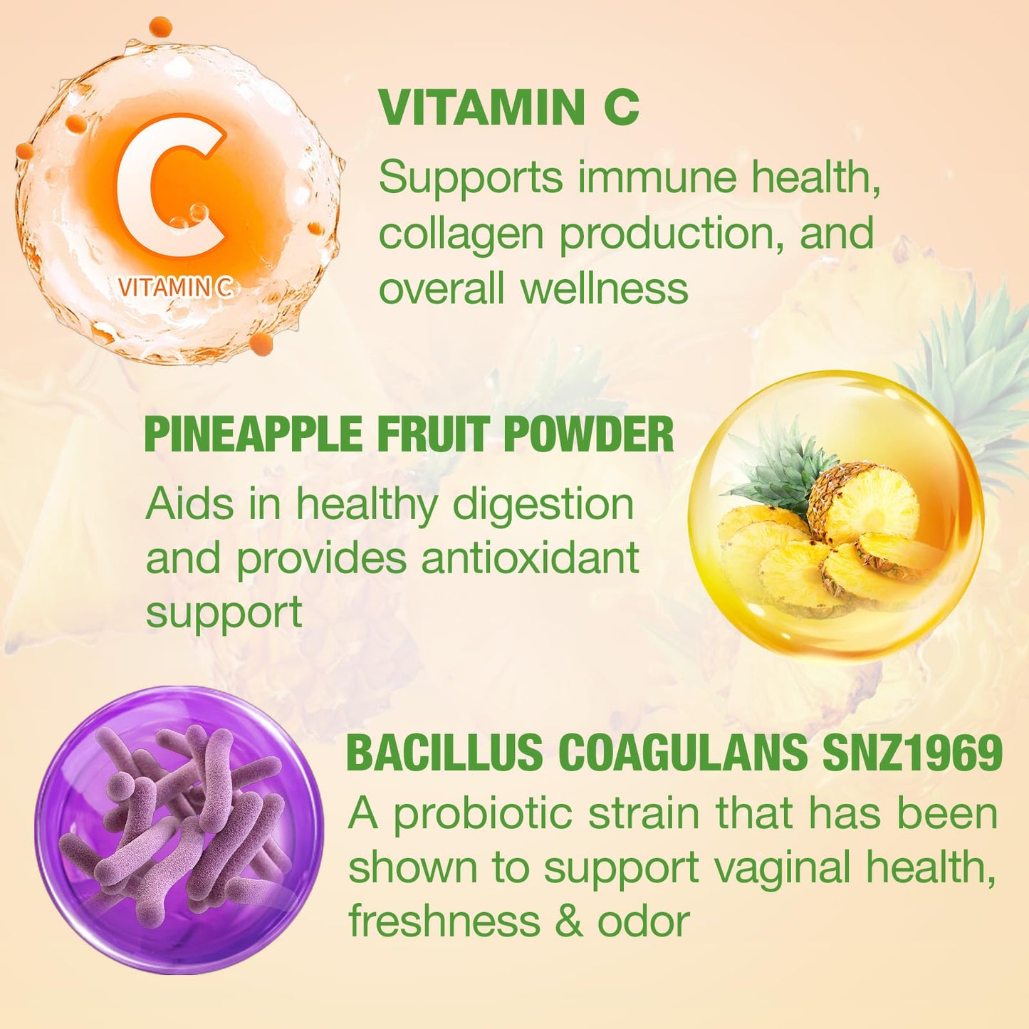 Yikecao Premium Feminine Balance Gummies for Women – Pineapple, 60 Count, Vegan & Gluten-Free