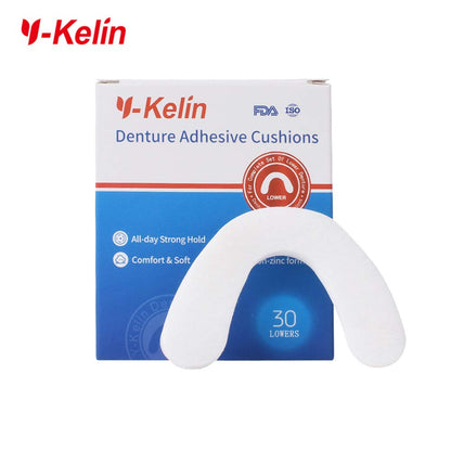 Y-Kelin Lower Denture Cushions – Adhesive-Free, 30 Strips