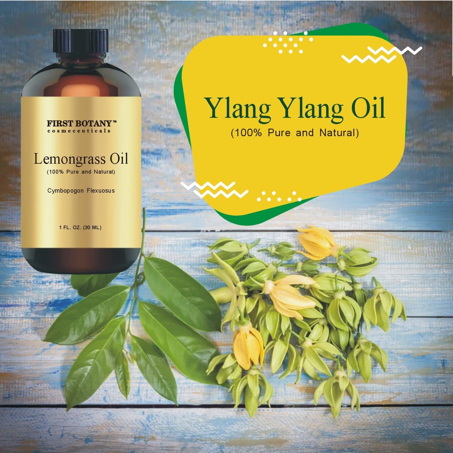 First Botany Ylang Ylang Essential Oil – 100% Pure, 1 fl oz | Aromatherapy, Massage & Household Use