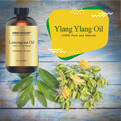 First Botany Ylang Ylang Essential Oil – 100% Pure, 1 fl oz | Aromatherapy, Massage & Household Use