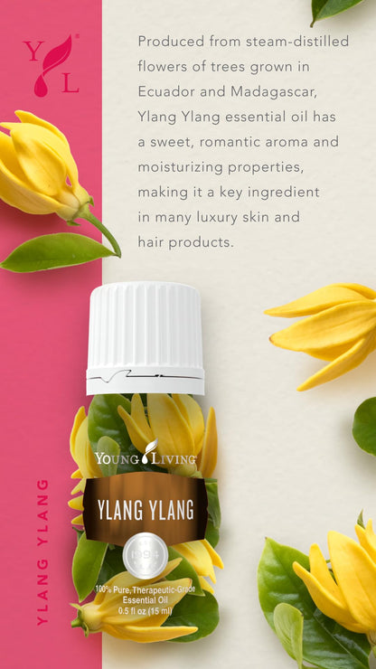 Ylang Ylang Essential Oil 15ml by Young Living Essential Oils | Calming Aroma & Skincare Support