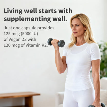 YMINGKJ Vitamin D3 K2 5000 IU 120 Softgels with Magnesium – Bone Health & Immune Support